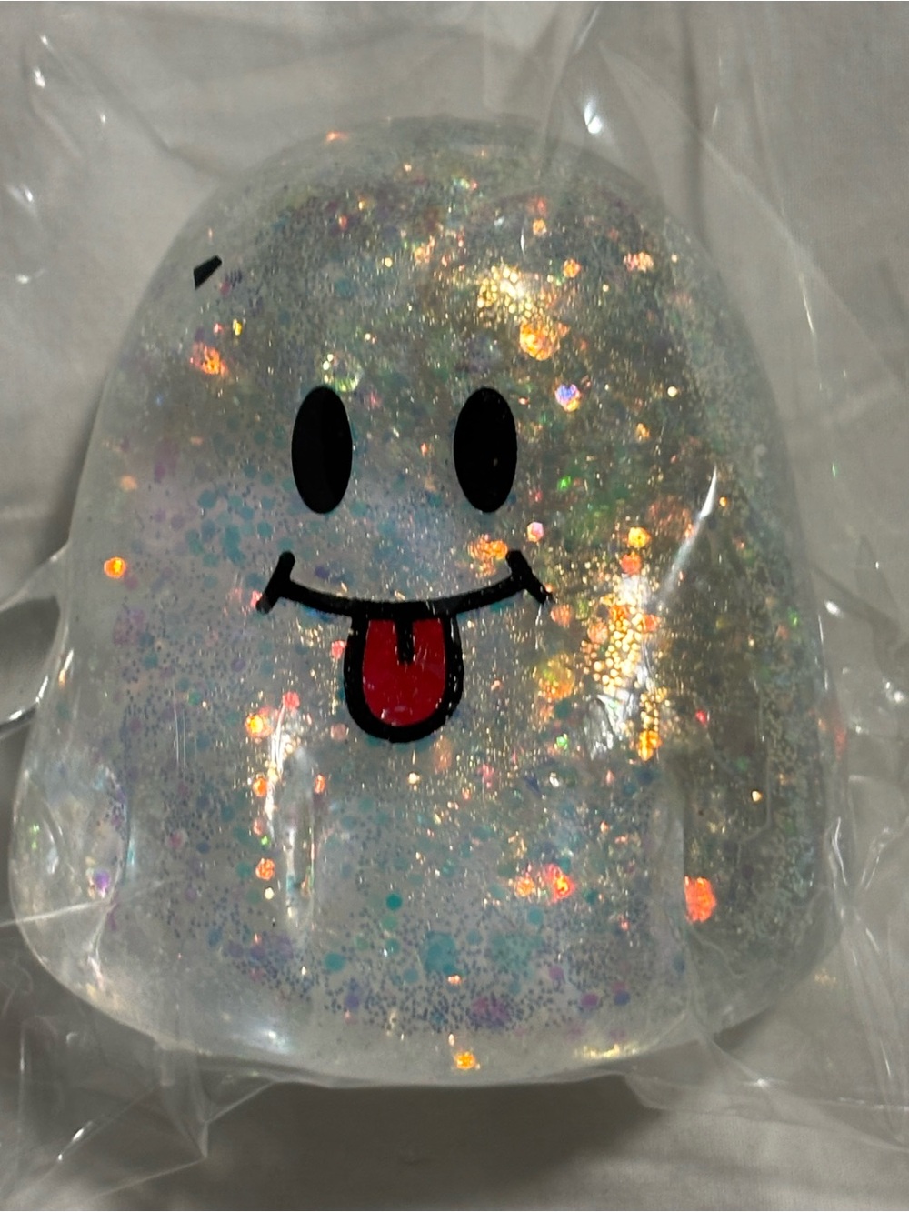 👻 Cutest Clear and Sparkly Shimmering Ghost 👻 Squishy Toy